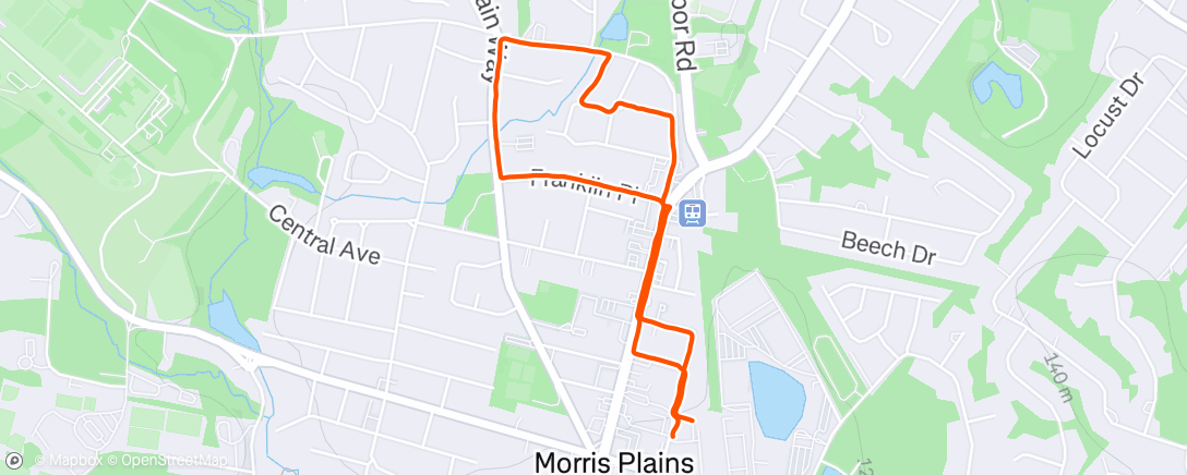 Map of the activity, Morning Walk