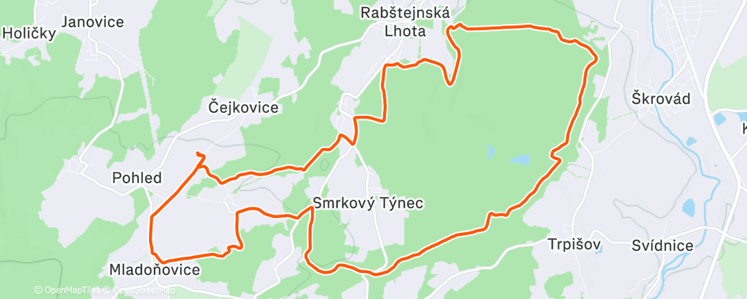 Map of the activity, Morning Mountain Bike Ride