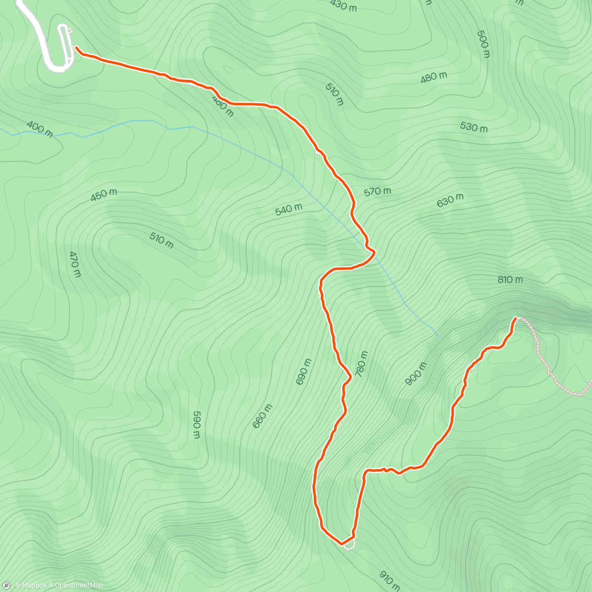 Map of the activity, Afternoon Hike -UP