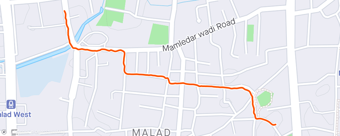 Map of the activity, Walk from Kanchpada to residence