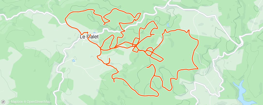 Map of the activity, Stage CO à VTT J2 - matin