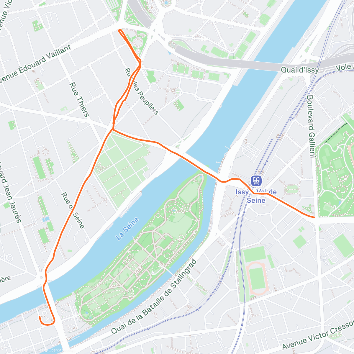 Map of the activity, Retour PN de la Corrida