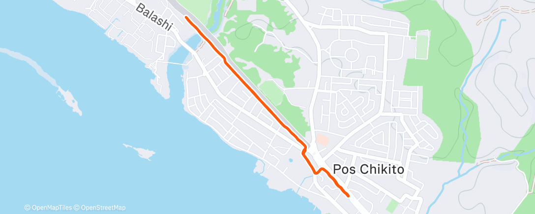 Map of the activity, Morning Run