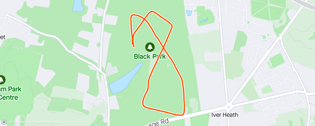 Map of the activity, BLACK PARK Park Run