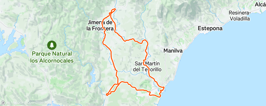 Map of the activity, Bicicleta por la mañana