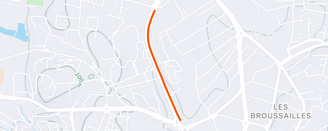 Map of the activity, Afternoon Run