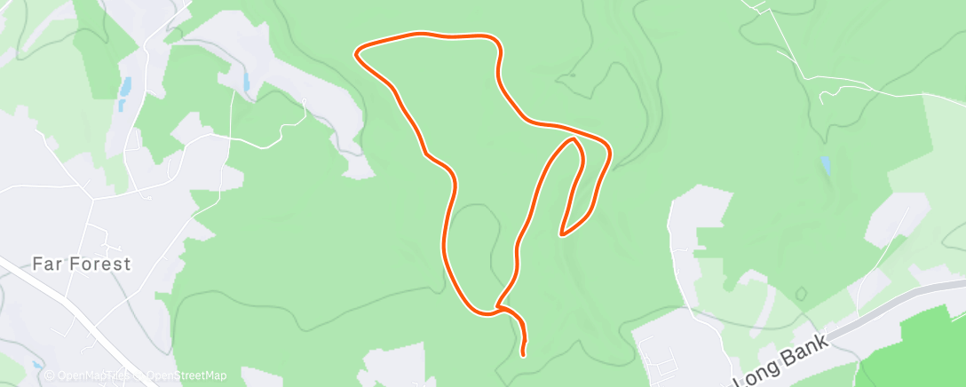 Map of the activity, Wyre Forest Park Run