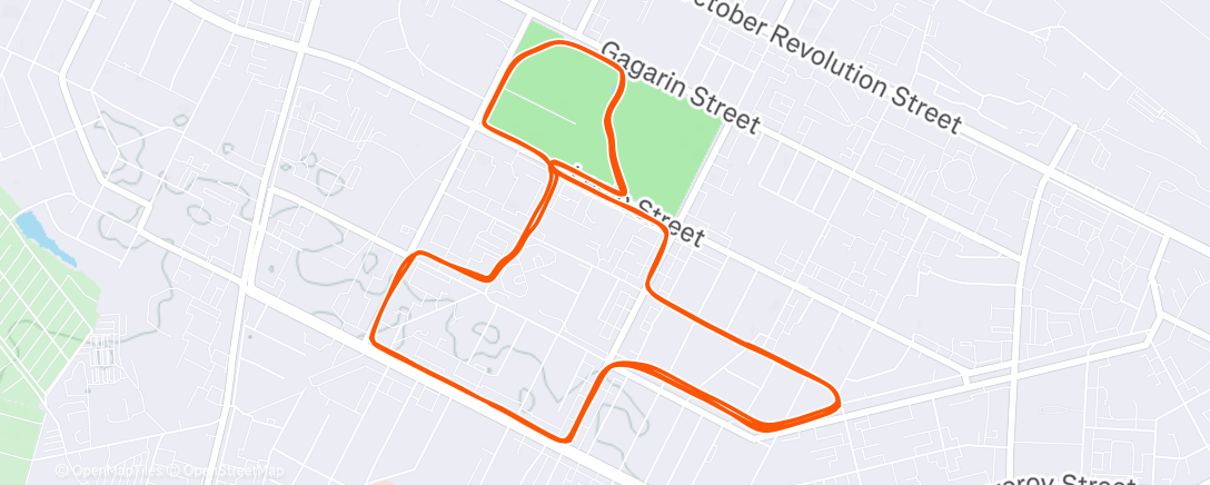 Map of the activity, Утренний забег