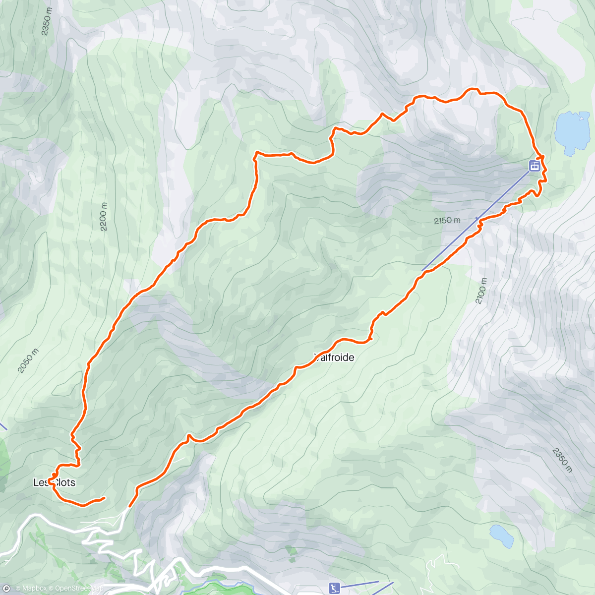 Map of the activity, Morning Hike