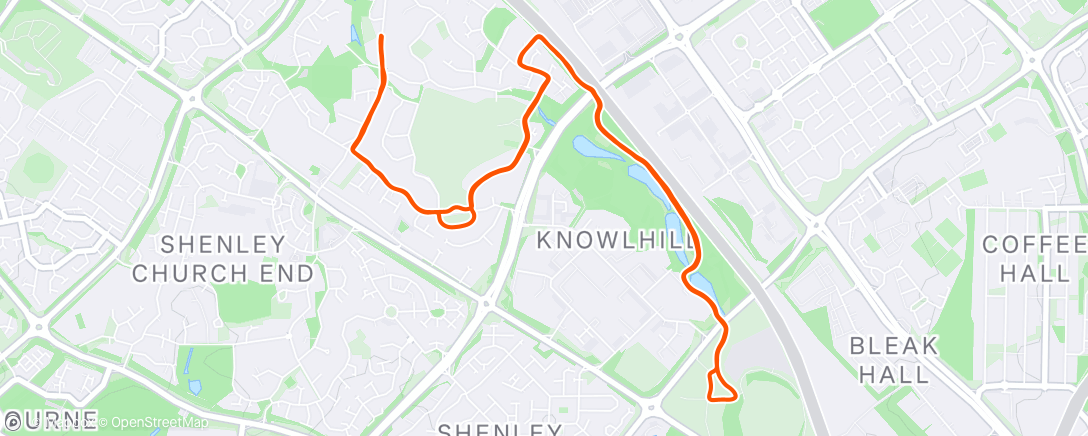 Map of the activity, Morning Run