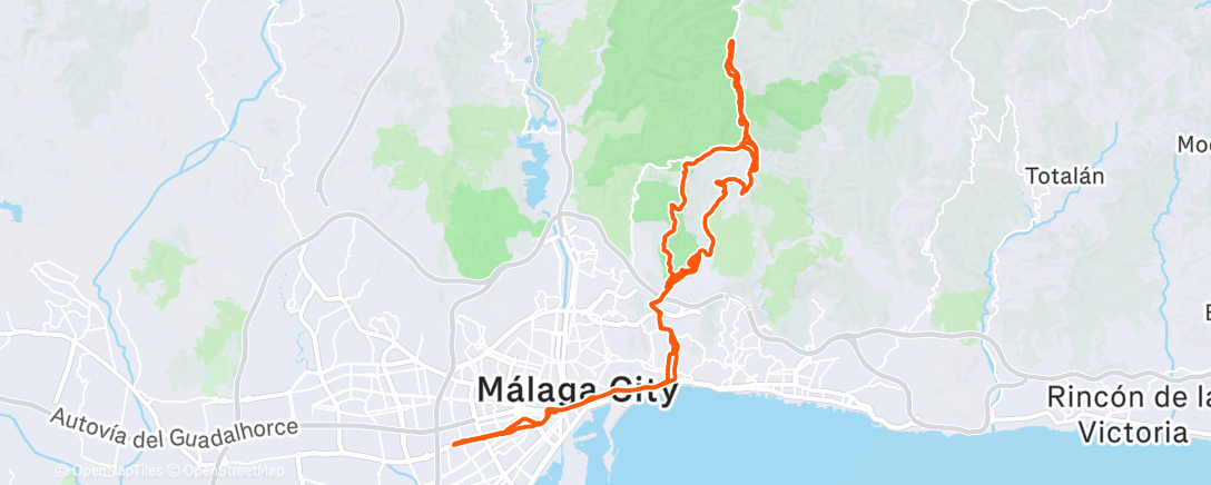 Map of the activity, MTB