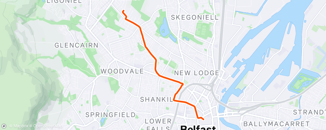 Map of the activity, Morning Mountain Bike Ride