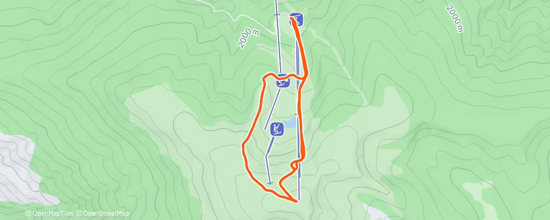 Mappa dell'attività Esquí fuera de pista a la hora del almuerzo