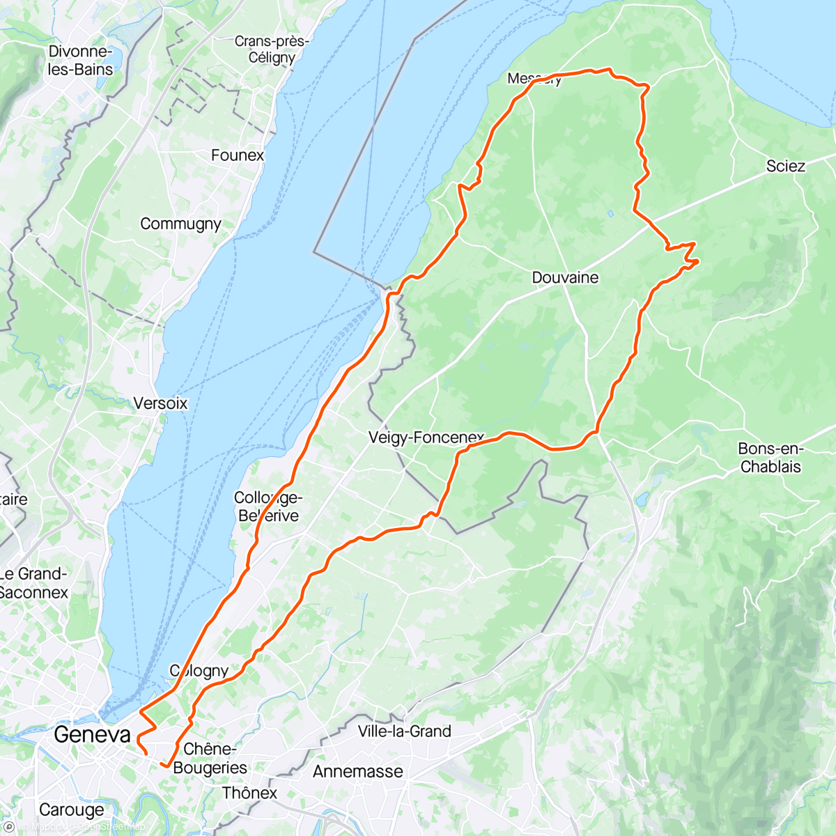 Map of the activity, Ballaison ⛰️🚴‍♂️🚴‍♂️💪