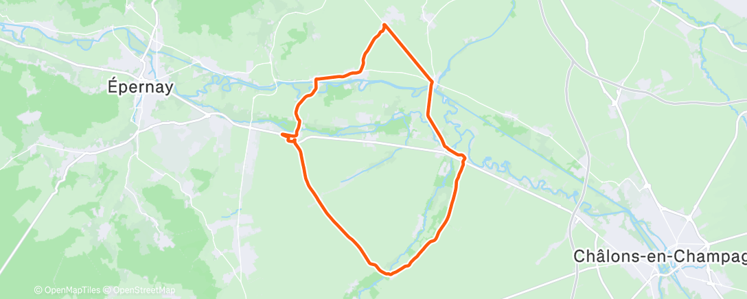 Map of the activity, Sortie vélo dans l'après-midi