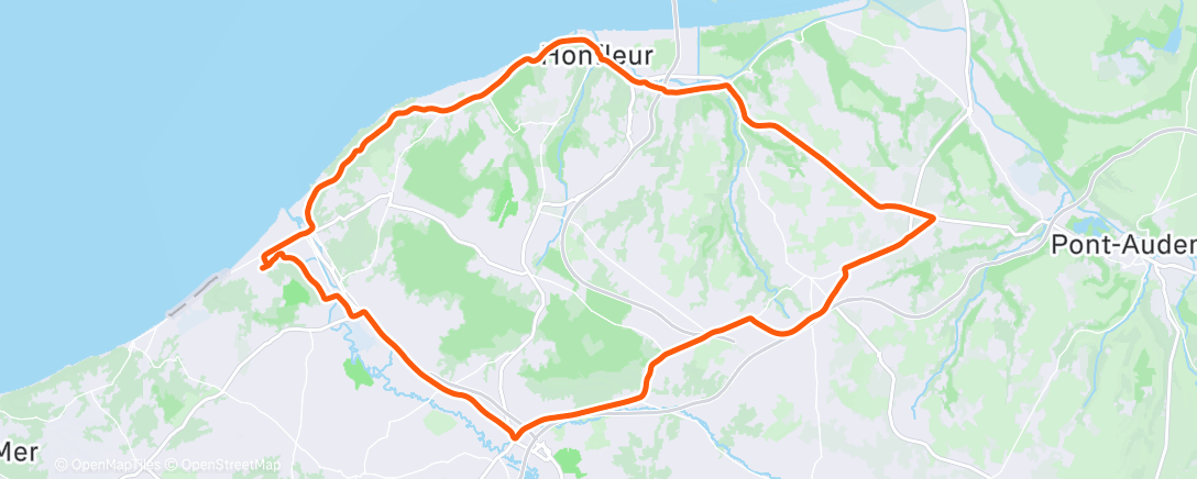 Map of the activity, Afternoon Ride