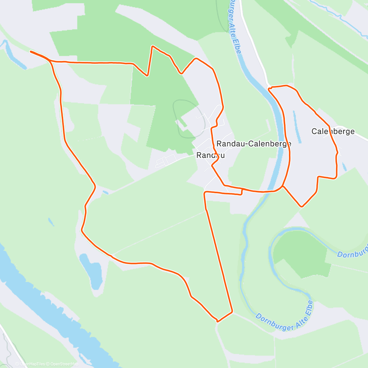 Map of the activity, Lauf am Morgen