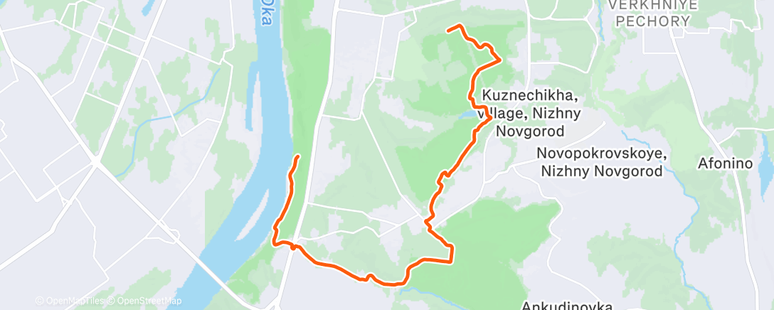 Карта физической активности (По снегу)