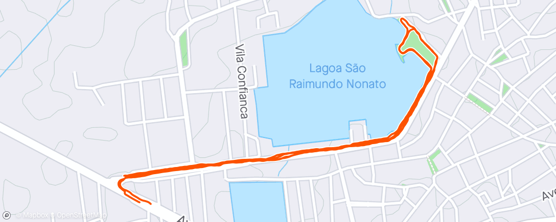 Mappa dell'attività Caminhada ao entardecer