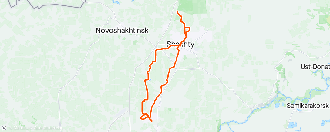 Map of the activity, Новочек-Горный-Новочек