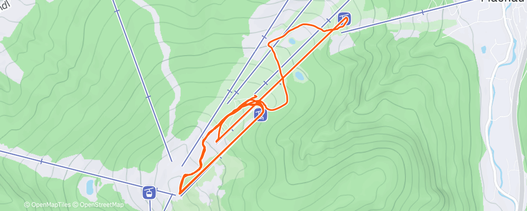 Map of the activity, Ochtendsessie alpineskiën