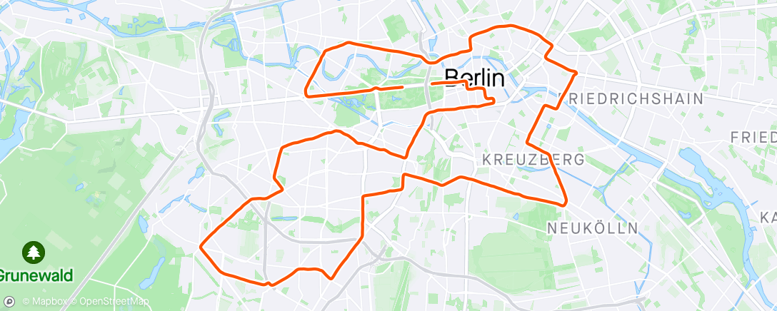 Map of the activity, Berlin Marathon, PB 02:32:58