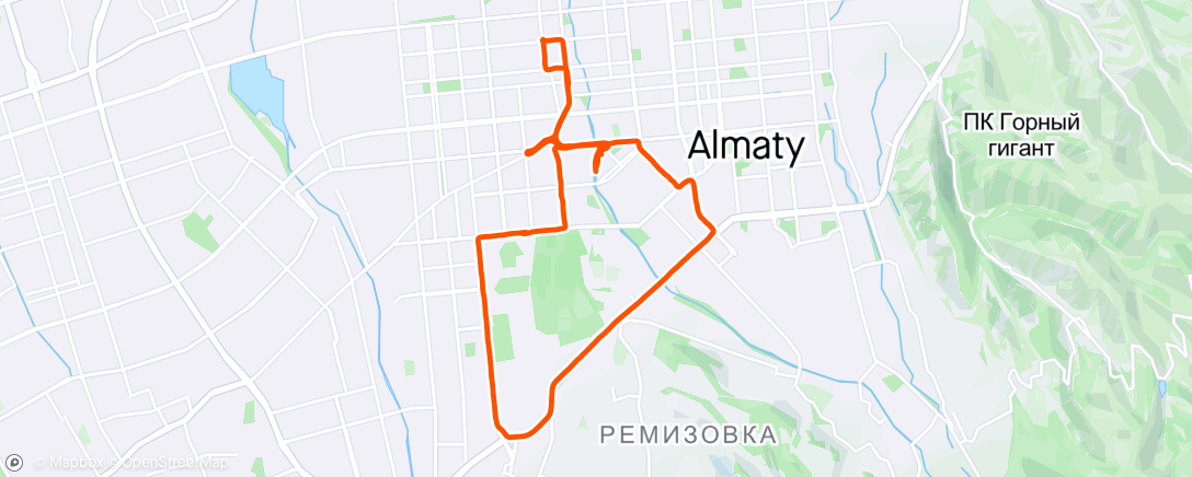 Карта физической активности (Утренний велозаезд)