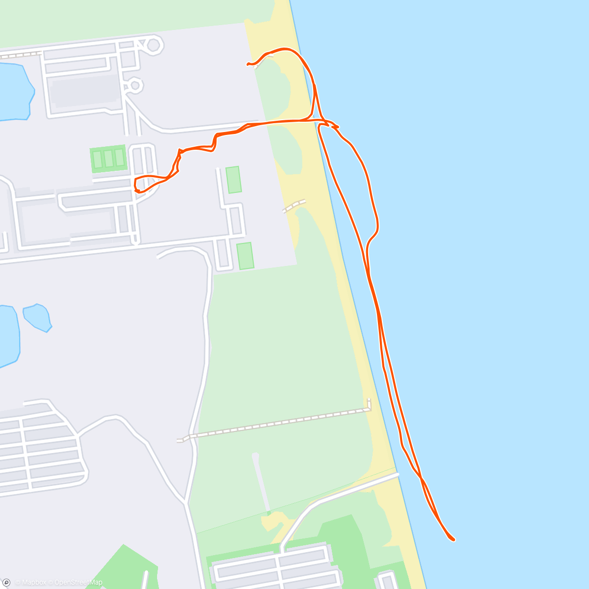 Map of the activity, Beach Walking 😀