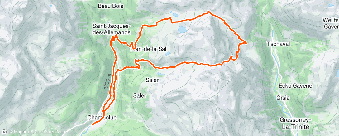 Map of the activity, Colle del Rothorn e Bettaforca ⛰️⛰️
