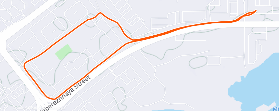 Map of the activity, Утренний забег