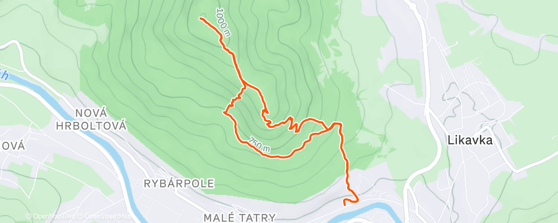 Map of the activity, Vianočný Čebrať