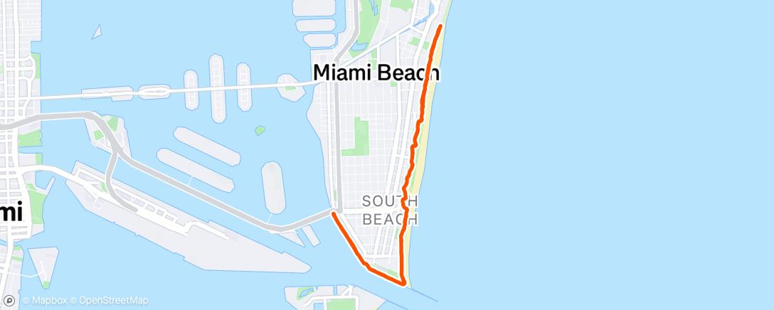 Map of the activity, Course à pied le soir