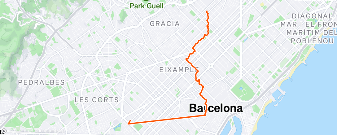 Map of the activity, Afternoon Walk