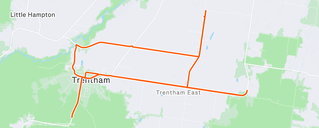 Map of the activity, Lunch Ride