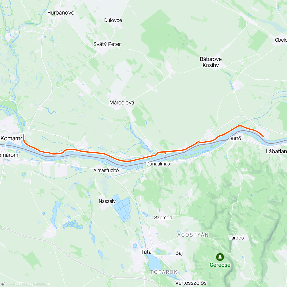 Map of the activity, KARVA Ride