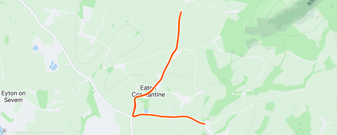 Map of the activity, Evening Ride