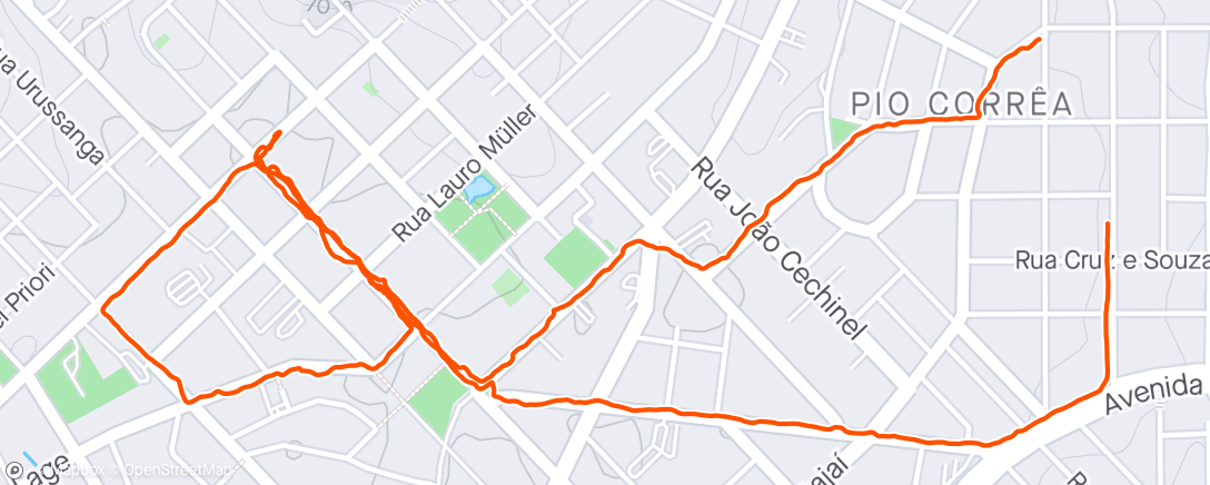Karte der Aktivität „Caminhada matinal”