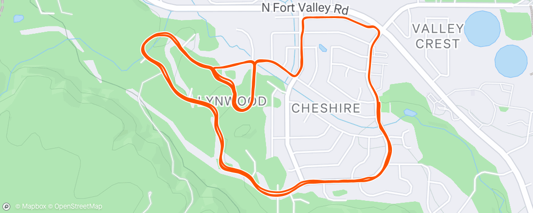 Map of the activity, Morning Run
