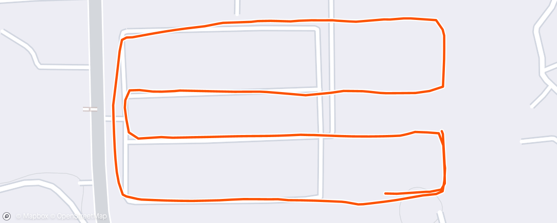 Map of the activity, Afternoon Run