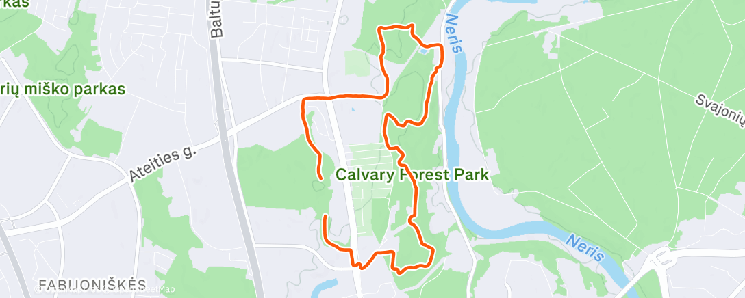 Карта физической активности (Lunch Trail Run)