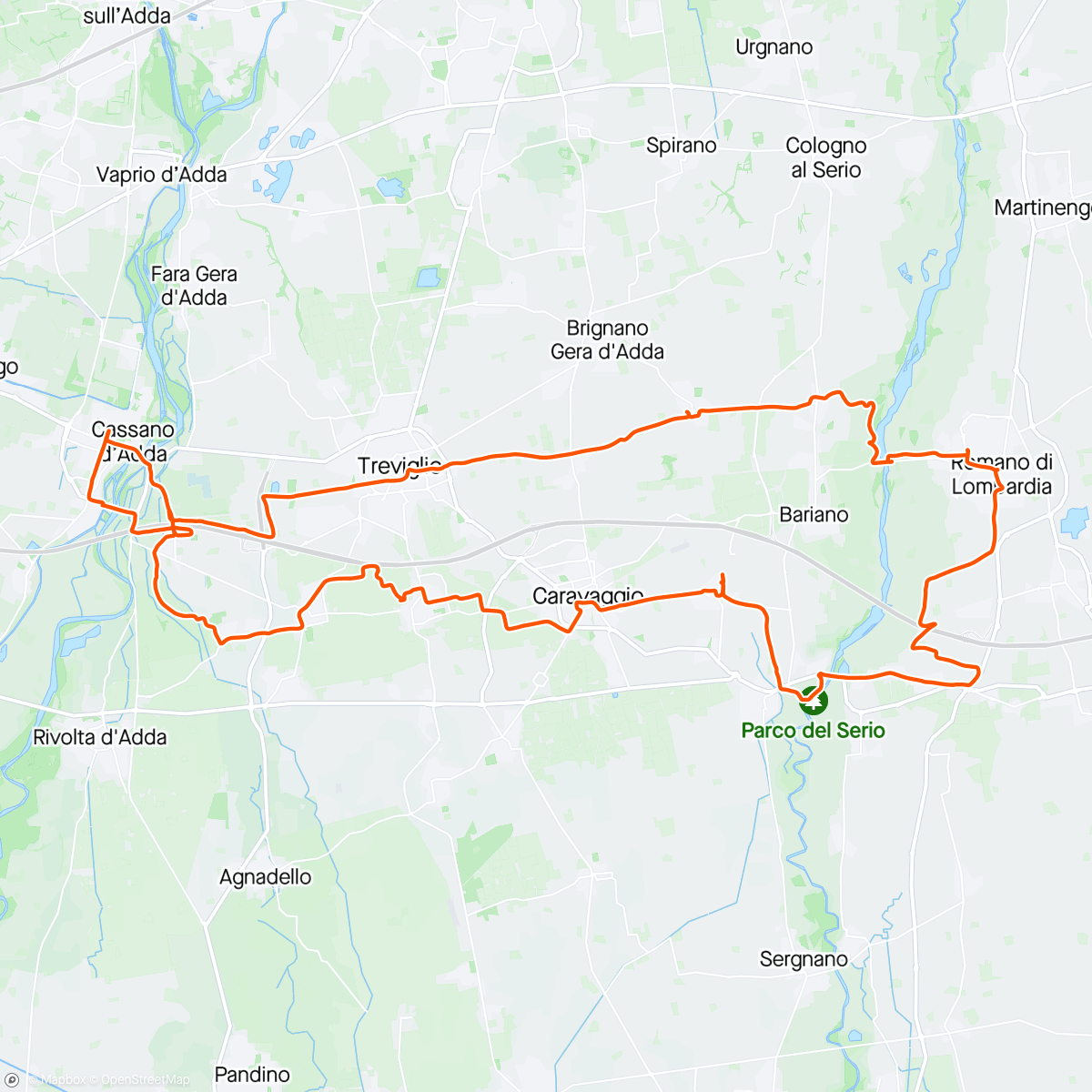 Map of the activity, BergamoGRaVel:  It never gets easier, you just go faster.