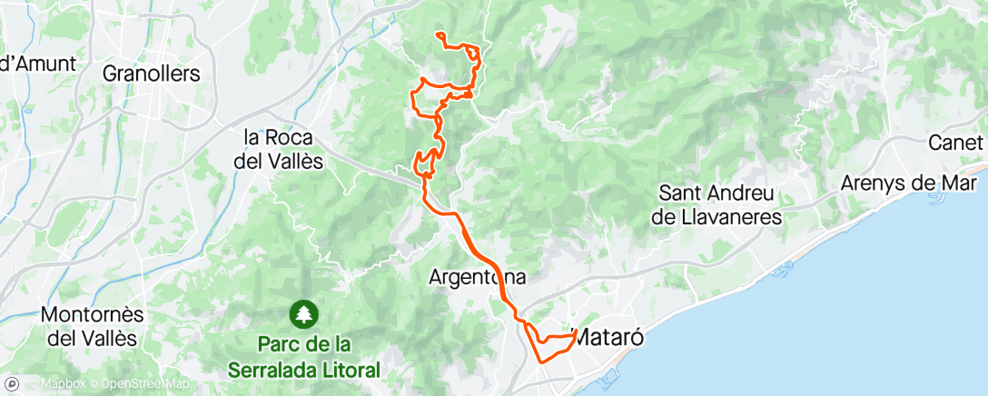 Map of the activity, Bicicleta eléctrica matutina