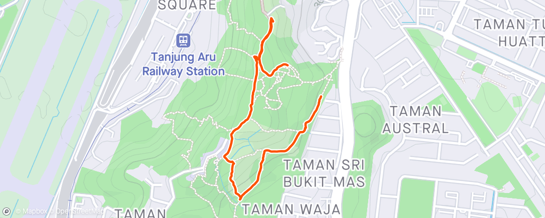 Map of the activity, Afternoon hike kimbali ke habitat