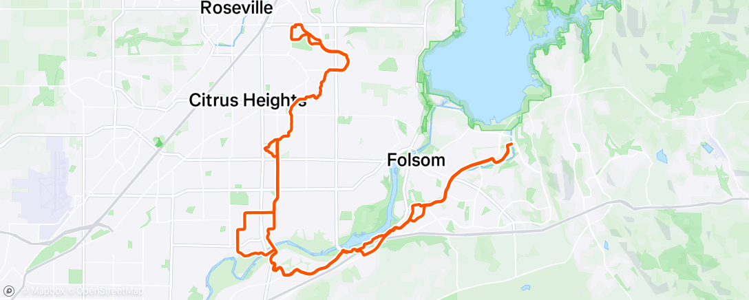 Map of the activity, SBH Gold River to Pieology Roseville