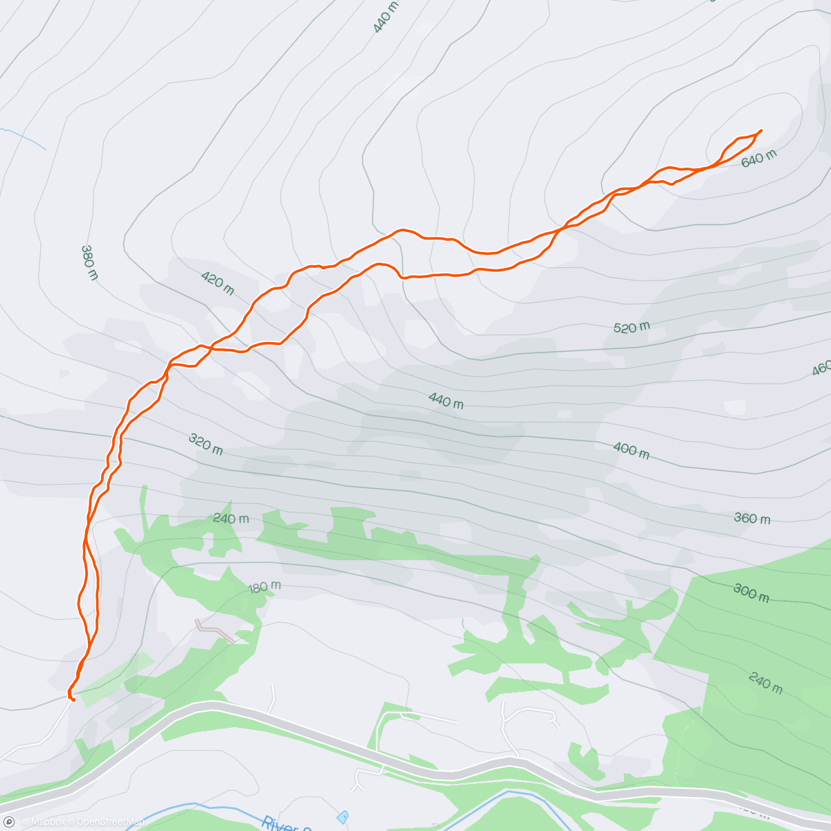 Map of the activity, Creag Dubh