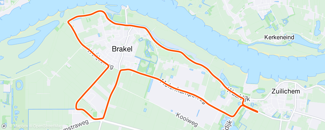 Map of the activity, Avondloop
