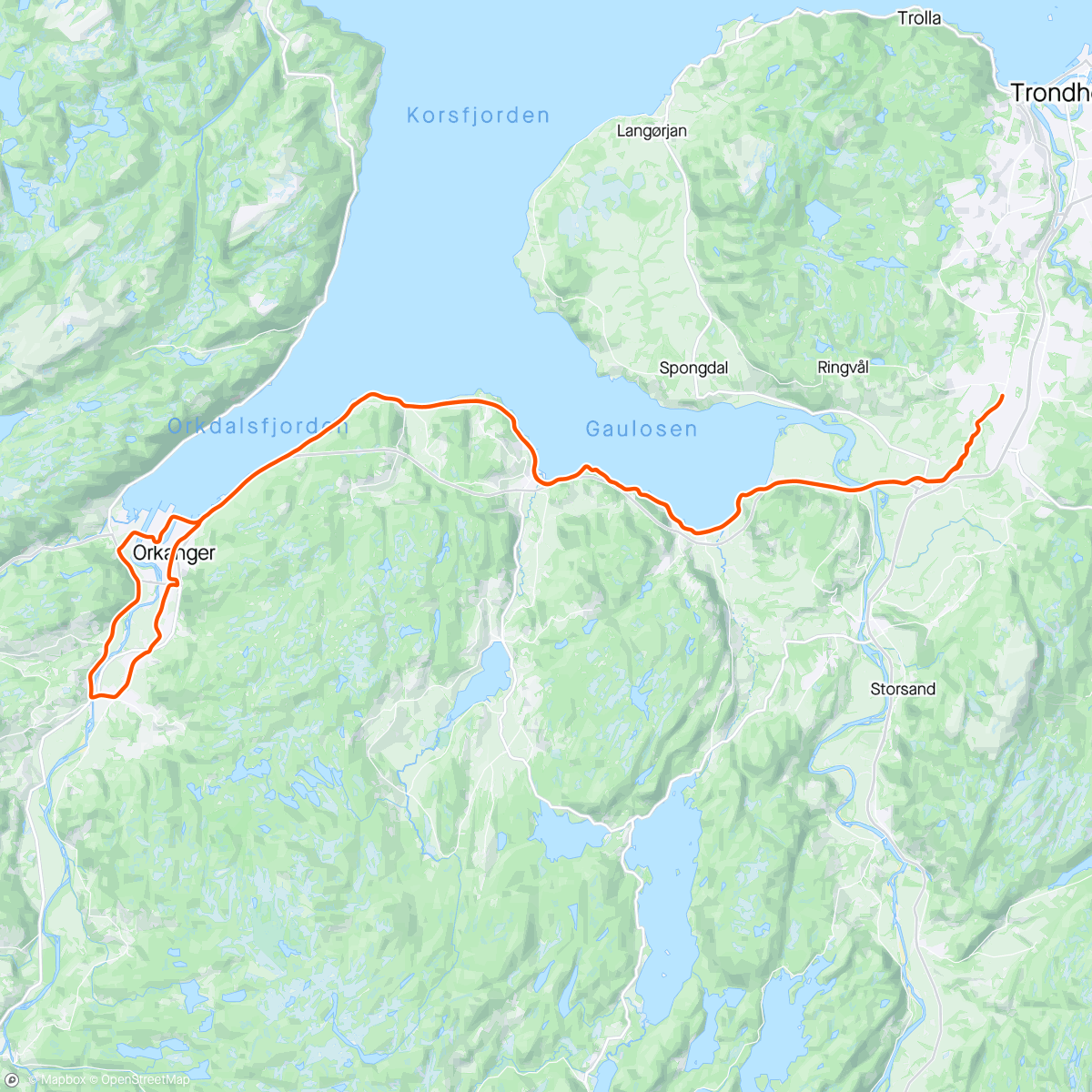 アクティビティ「Team Rynkeby Trøndelag」の地図