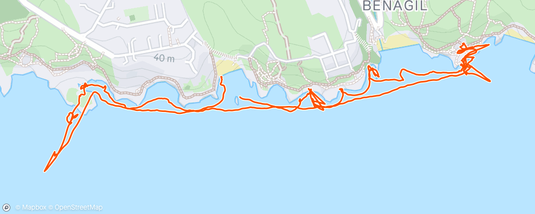 Map of the activity, Morning Kayaking