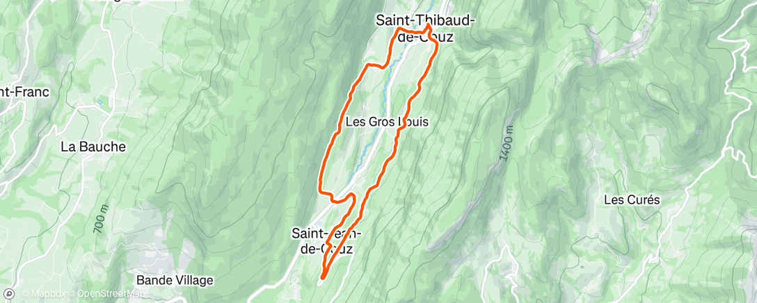 Map of the activity, Evening Trail Run