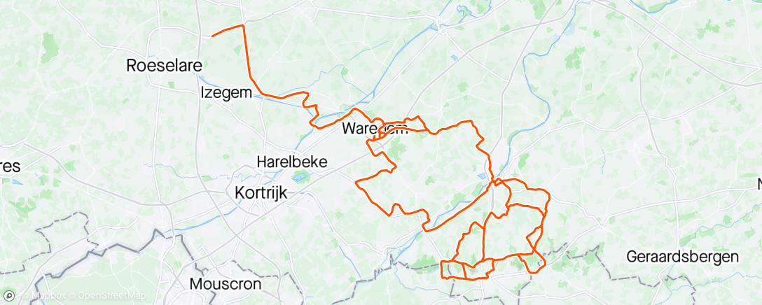 Map of the activity, À travers la flandre